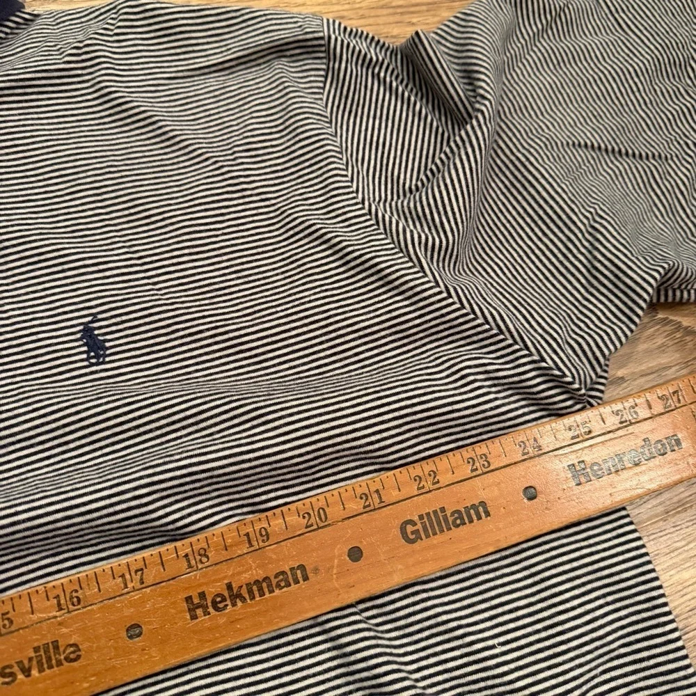 Ralph Lauren Polo Stripe Neck Long Sleeve Cotton Shirt XL